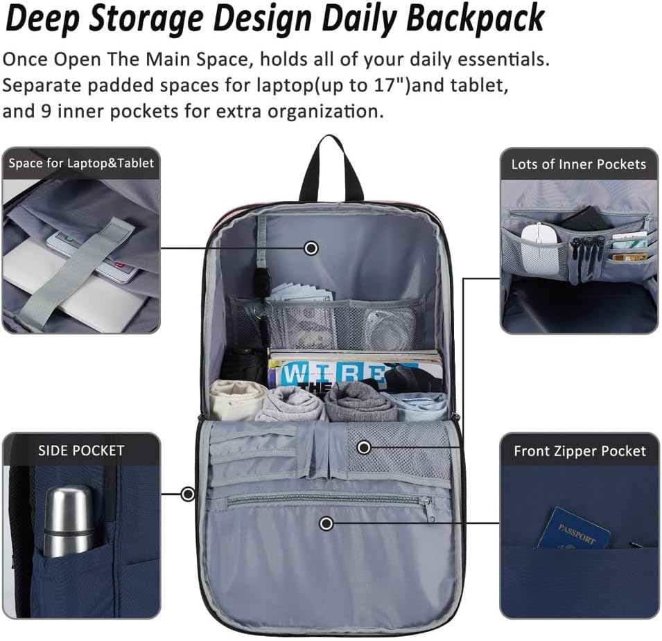 MAXTOP Mochila de almacenamiento profundo para computadora portátil...