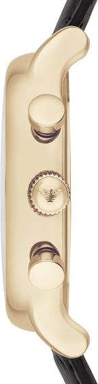 Reloj Emporio Armani para hombre de tres manecillas, automático o cronógrafo, con correa de acero inoxidable o cuero