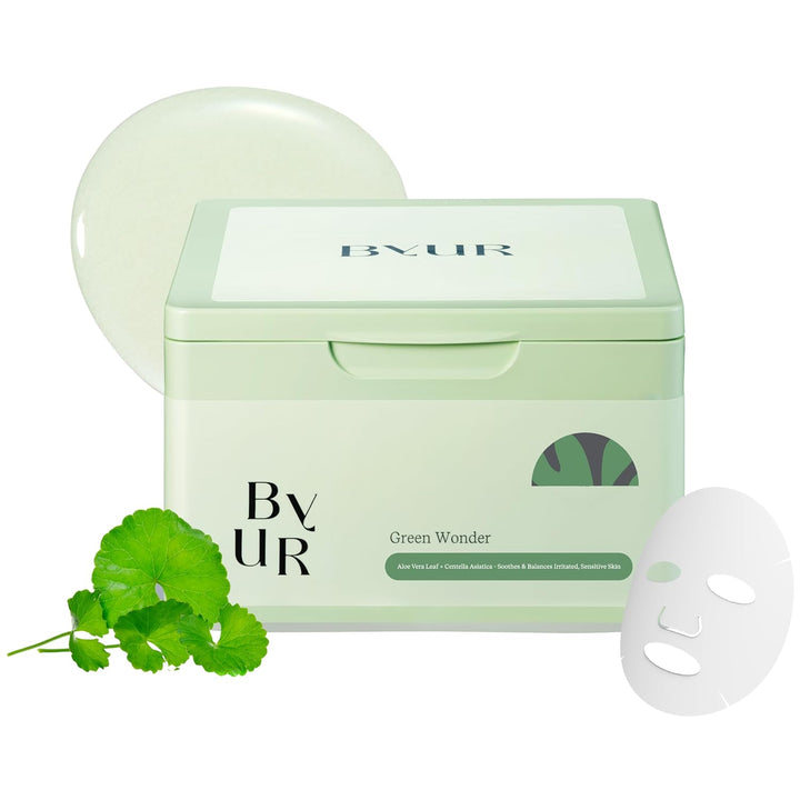 ByUR Green Wonder Daily Aqua Serum Mask (30 unidades) Mascarilla hi...
