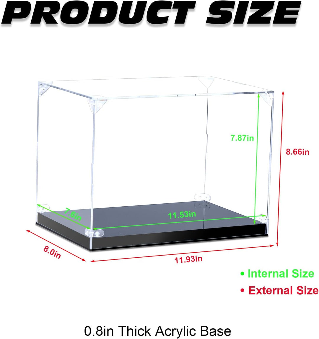 Vitrina de acrílico para coleccionables, caja de exhibición de acrí...