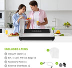 Bonsenkitchen Máquina selladora al vacío, múltiples modos