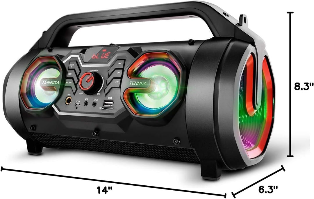 Bocina Bluetooth portátil con subwoofer, altavoces inalámbricos con...
