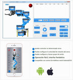 Robotic Arm Kit 6DOF Programming Robot Arm con 5 Servo, Handle, Mechanical Claw y más, PC Software APP Control con Tutorial