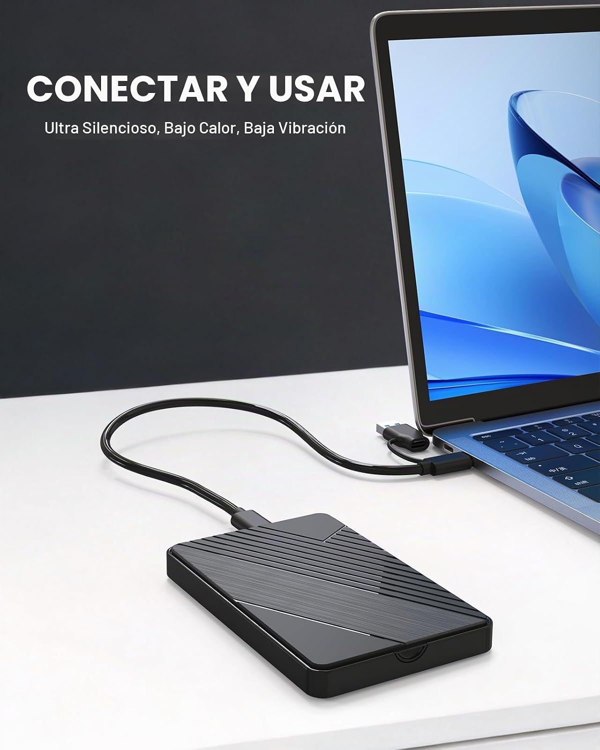 Disco duro externo de 500G, USB 3.0 y USB-C Almacenamiento Expansió...