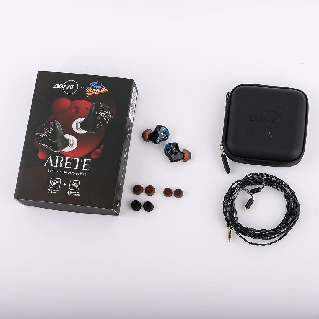 Linsoul ZiiGaat x Fresh Reviews Arete in Ear Monitor, 1DD+4BA Hybri...