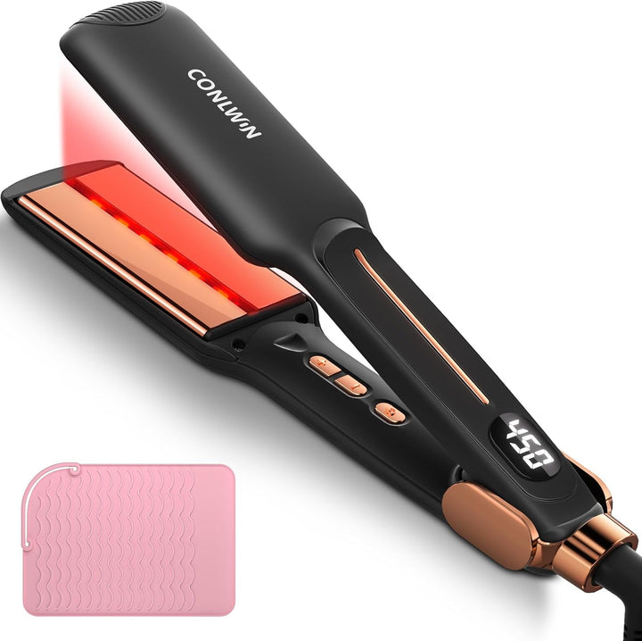 CONLWIN - Plancha plana de titanio de 1.75 pulgadas con infrarrojos...