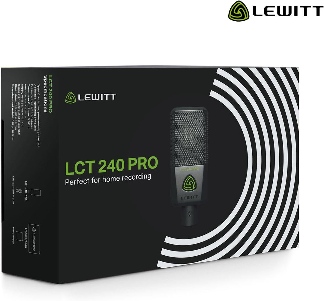 Lewitt LCT 240 Pro Micrófono para grabación casera, negro