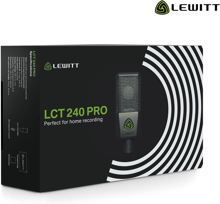 Lewitt LCT 240 Pro Micrófono para grabación casera, negro
