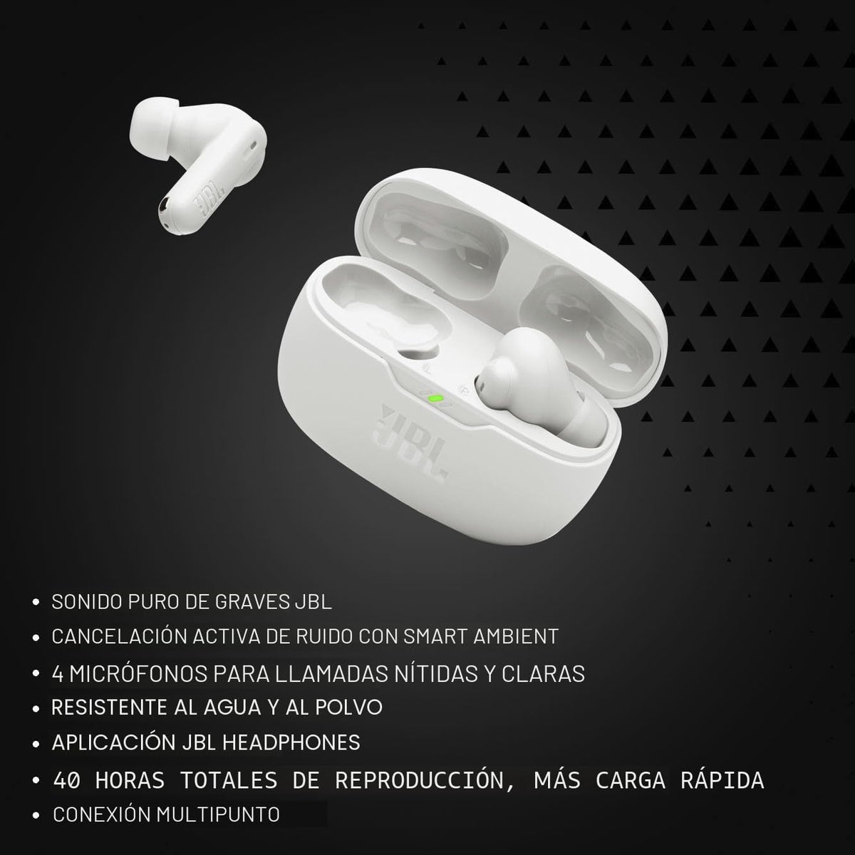 JBL Vibe Beam 2 - Auriculares verdaderos inalámbricos con cancelaci...