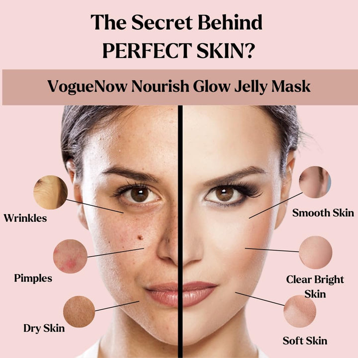 VogueNow Mascarilla de gelatina para faciales \u2013 5 sabores hidr...