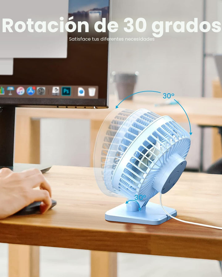 Gaiatop Ventilador de escritorio USB, pequeño pero potente, portáti...