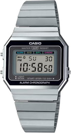 Casio A700W-1A Reloj Digital Unisex Retro de Acero Inoxidable LED A700