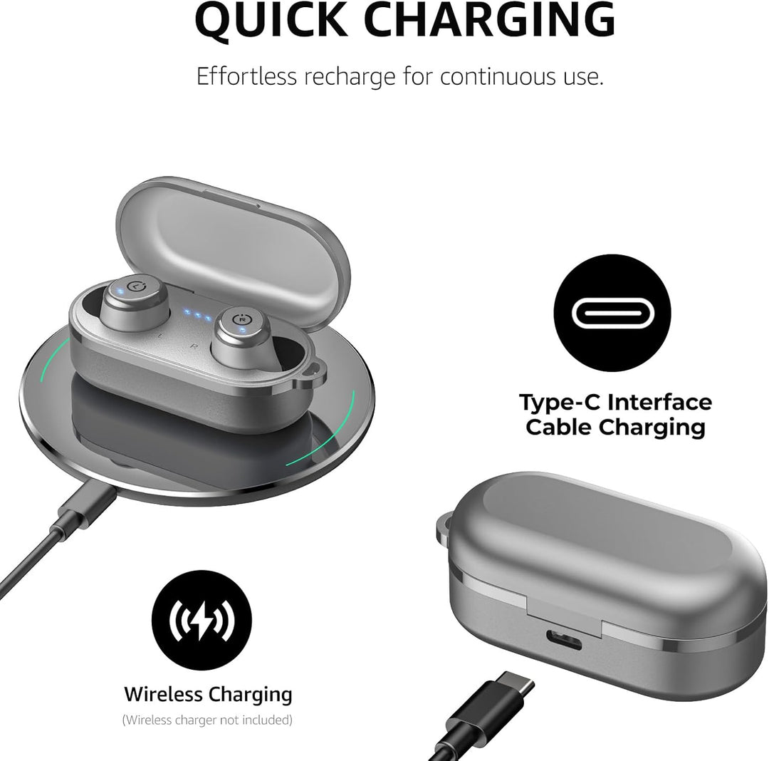 TOZO Auriculares inalámbricos T10 Bluetooth 5.3, aplicación para pe...