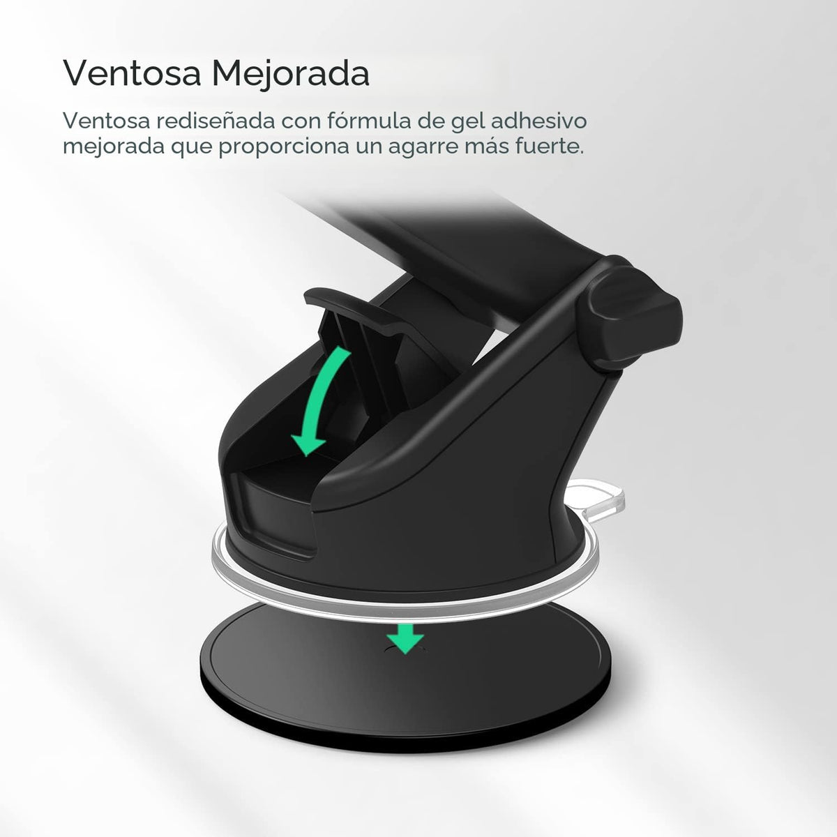 iOttie Easy One Touch Signature soporte de teléfono universal para tablero y parabrisas de auto, soporte de escritorio con base de ventosa y brazo telescópico para iPhone, Samsung, Google, más