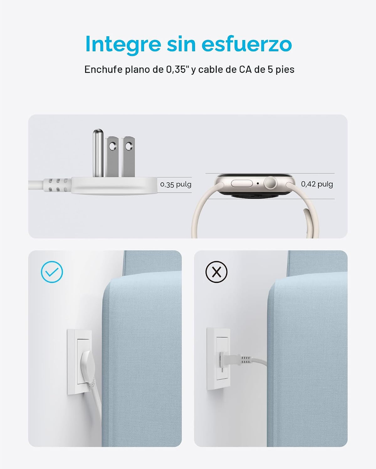 Anker - Regleta de alimentación con protector de sobretensiones de 300J