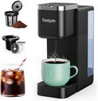 Tastyle Single Serve Coffee Maker para K Cups y Grounds con 3 Brew Styles