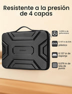 DOMISO Funda para laptop de 13 pulgadas con asa, a prueba de golpes y resistente al agua, Negro
