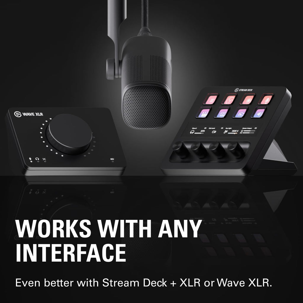 Elgato Micrófono Wave DX Dynamic XLR, patrón cardioide