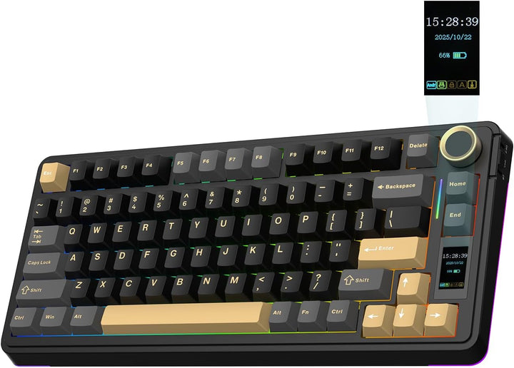 EPOMAKER X Aula EA75 MAX Teclado inalámbrico para juegos con pantal...