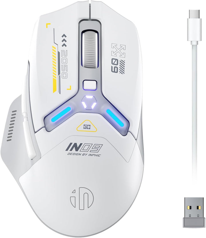 INPHIC IN9 Ratón inalámbrico para juegos, True Tri-Mode Bluetooth\/...