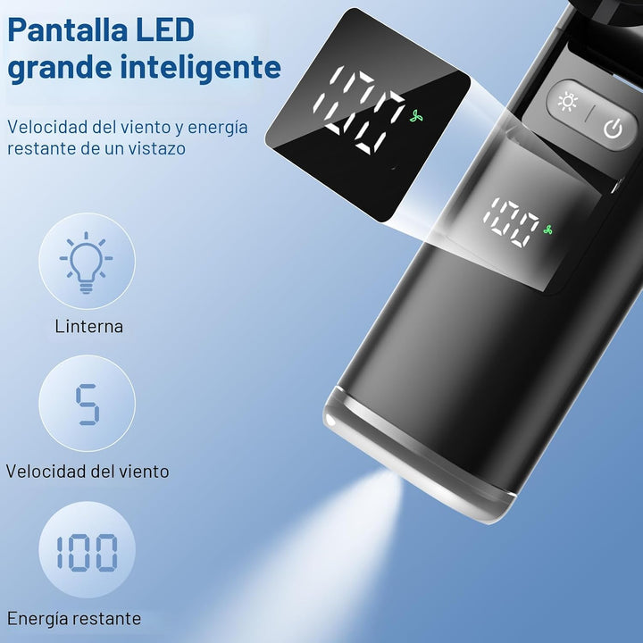 Lerat Ventilador turbo portátil de mano, 5 vientos de alta velocida...