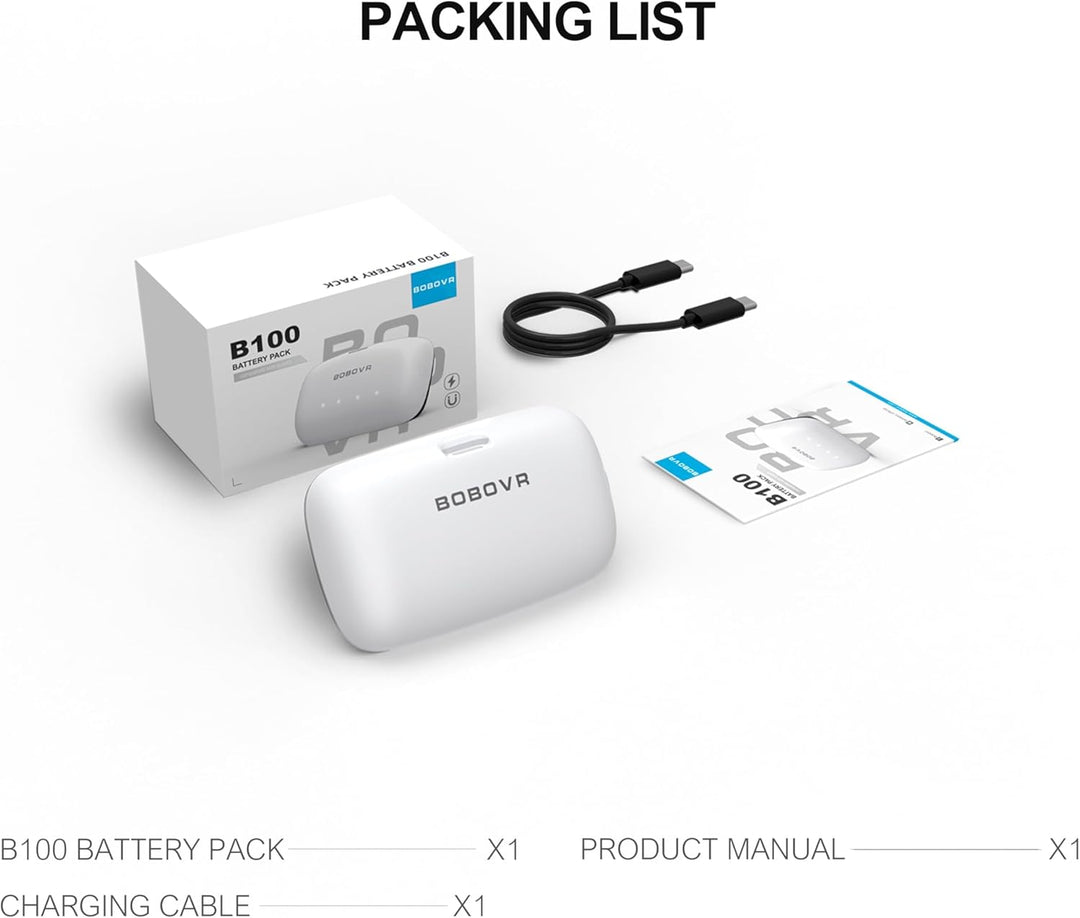 BOBOVR Paquete de baterías B100 para S3 Pro Reemplazo