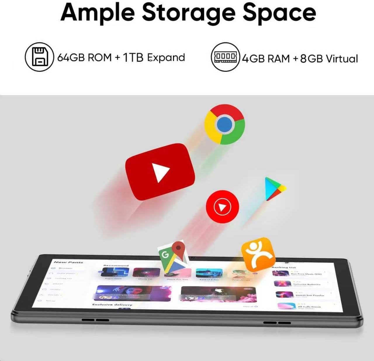 aiprotablet Tableta 10 pulgadas Android 15 Tablets, 12GB RAM 64GB R...