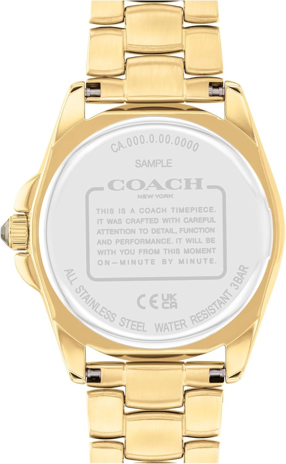 Reloj para Mujer Coach Greyson - Esfera 3H con Brazalete Signature C Link y Bisel de Cristal - Resistente al Agua 3 ATM/30 Metros - Reloj de Moda Premium para Estilo Diario - 36mm