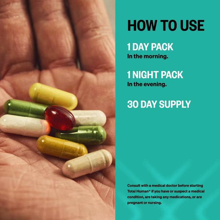 ONNIT Total Human - Paquetes diarios de vitaminas para