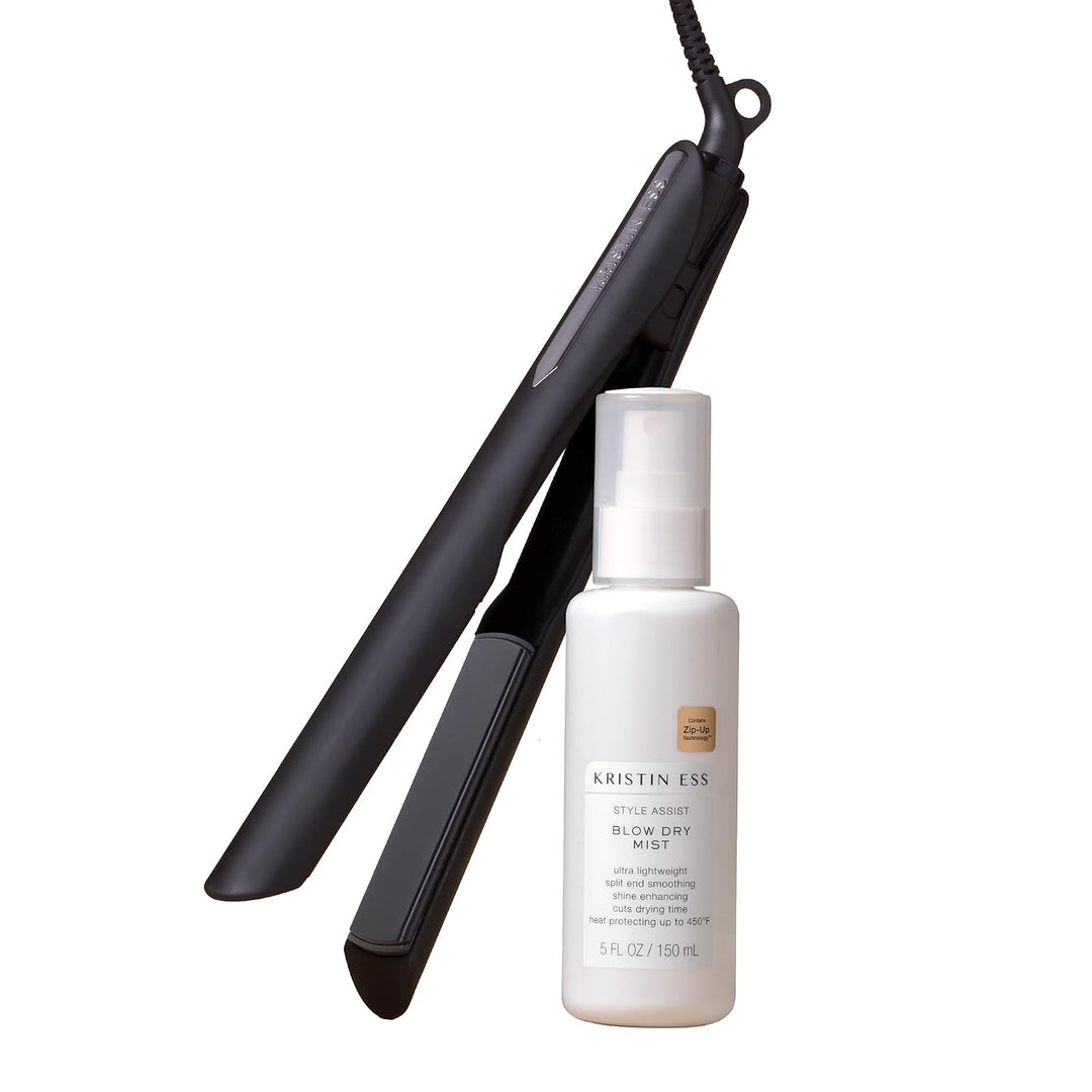 Kristin Ess Hair Nanoblack - Plancha alisadora de pelo 3 en 1 + spr...
