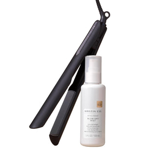 Kristin Ess Hair Nanoblack - Plancha alisadora de pelo 3 en 1 + spr...