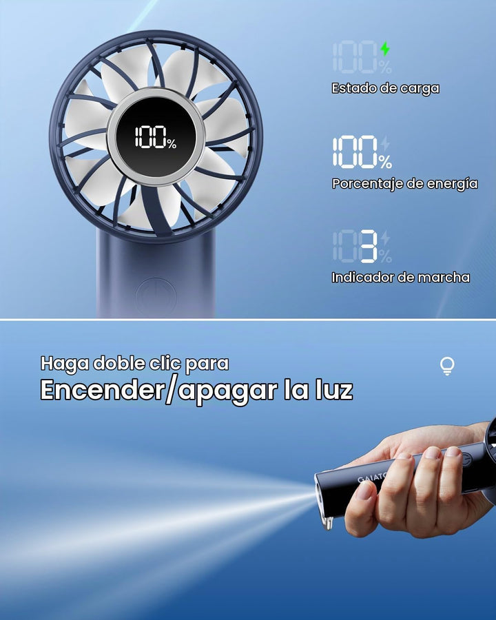 Gaiatop - Mini ventilador portátil, ventilador de mano recargable U...