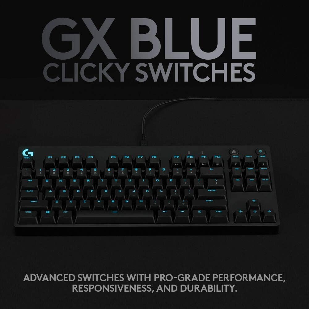 Logitech G PRO Teclado Mecánico para Juegos, Diseño Ultra Portátil...