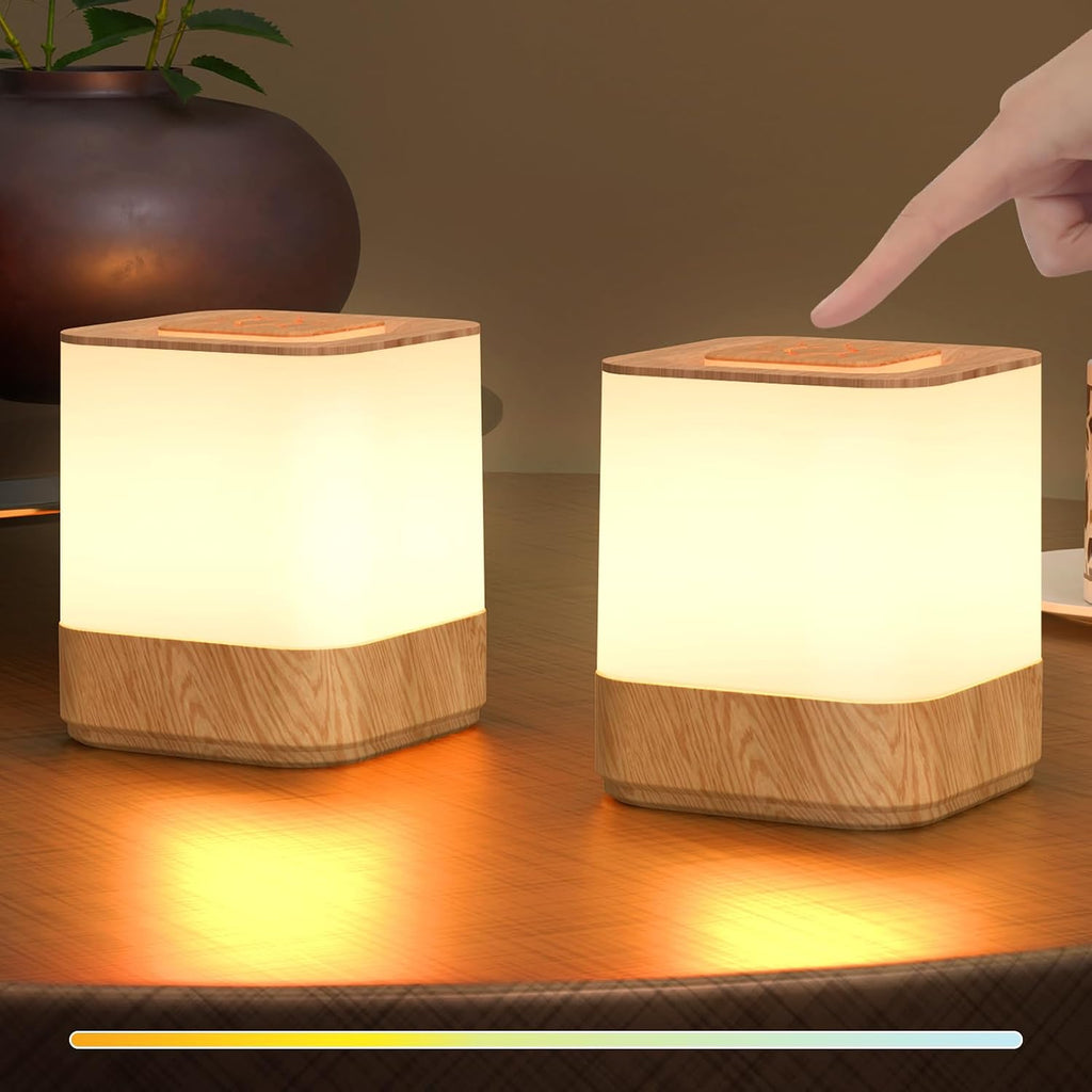 Lámpara uuffoo Paquete de 2 lámparas inalámbricas recargables de luz nocturna