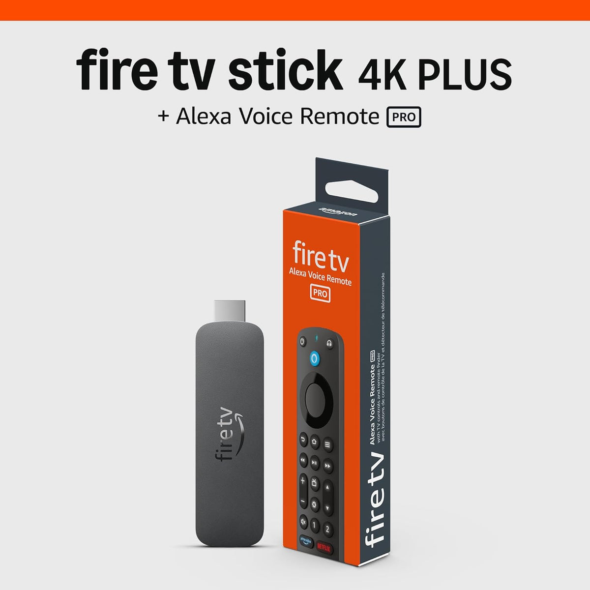 Amazon Fire TV Stick 4K Plus con control remoto por voz Alexa Pro
