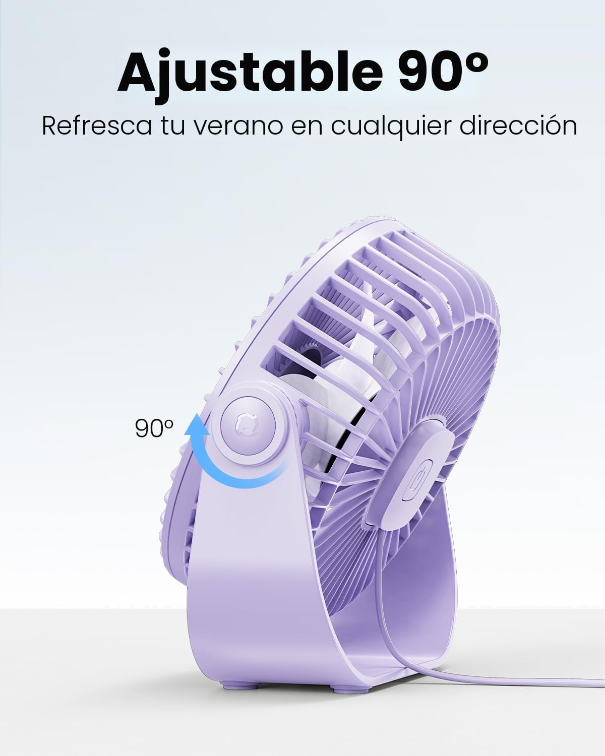 Gaiatop Ventilador de escritorio USB, flujo de aire fuerte de 3 vel...