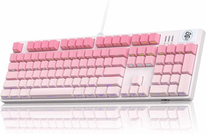 MageGee MK-Storm - Teclado mecánico para juegos, 104 teclas con cab...
