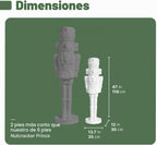 Step2 Estatua navideña pintable del príncipe cascanueces, 4 pies de alto, color blanco