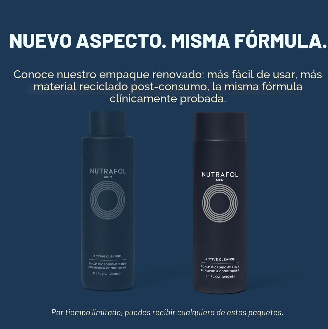 Nutrafol Champú y acondicionador 2 en 1 para hombres, limpia, hidra...