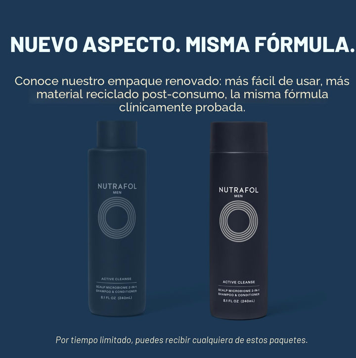 Nutrafol Champú y acondicionador 2 en 1 para hombres, limpia, hidra...