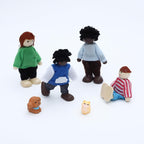 ONEST Juego de 10 piezas de casa de muñecas de madera, mini figuras