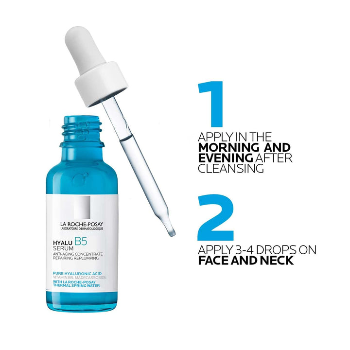 La Roche-Posay Hyalu B5 Pure Hyaluronic Acid Serum for Face, Vitami...