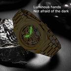 Tiong Fashion Relojes para Hombre Marca Top Lujo Automático Mecánico Acero Inoxidable Reloj de Pulsera Skeleton de Negocios y Moda