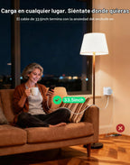 Cargador de pared USB retráctil 40W PD, cable Lightning de 33.5 in, 1 USB-A