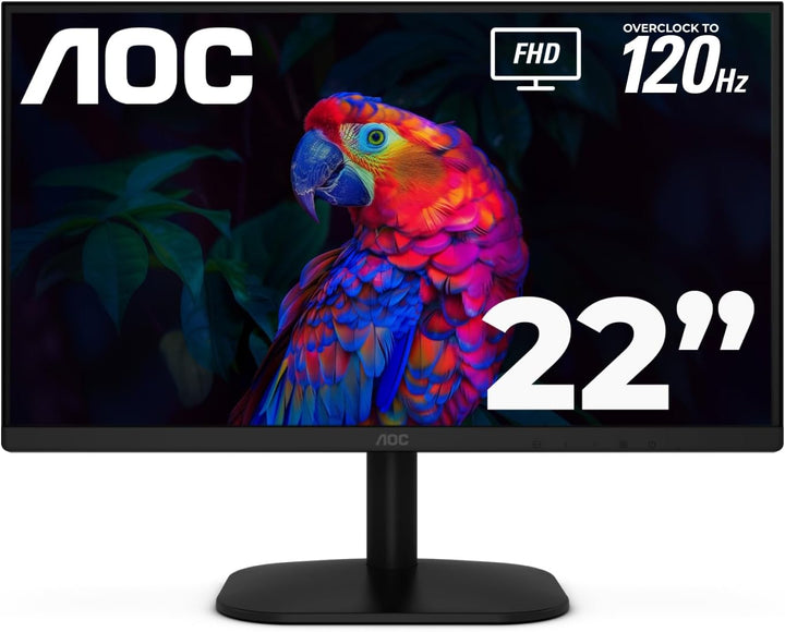 AOC Monitor de computadora de 22 pulgadas FHD 120Hz overclocked VA...