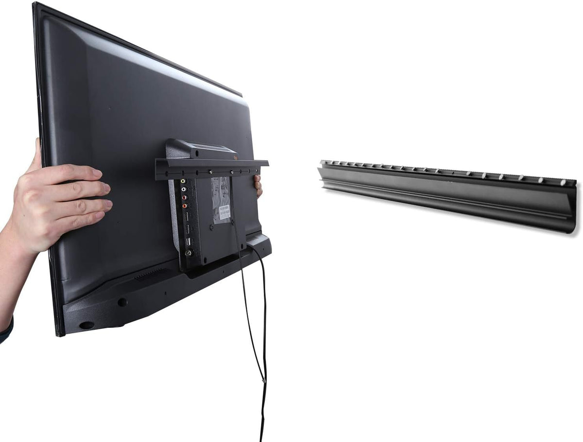 Soporte de pared para TV sin clavos, resistente para televisores de pantalla plana de 26 a 55 pulgadas, sin pernos, sin taladro, sin anclajes, fácil de instalar con todos los accesorios incluidos
