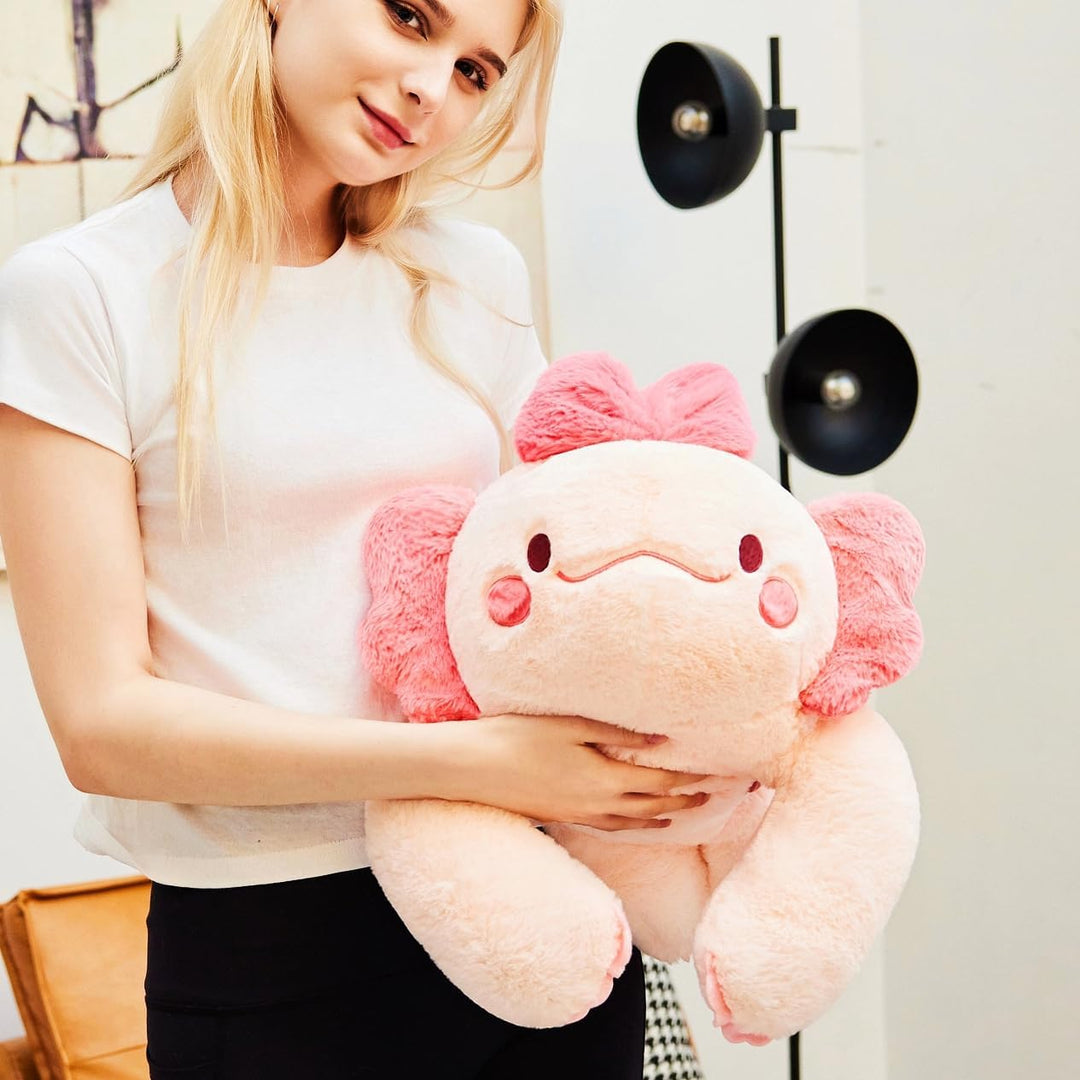 uoozii - Ajolote rosa de peluche con peso de 20 pulgadas\/4 lb y al...