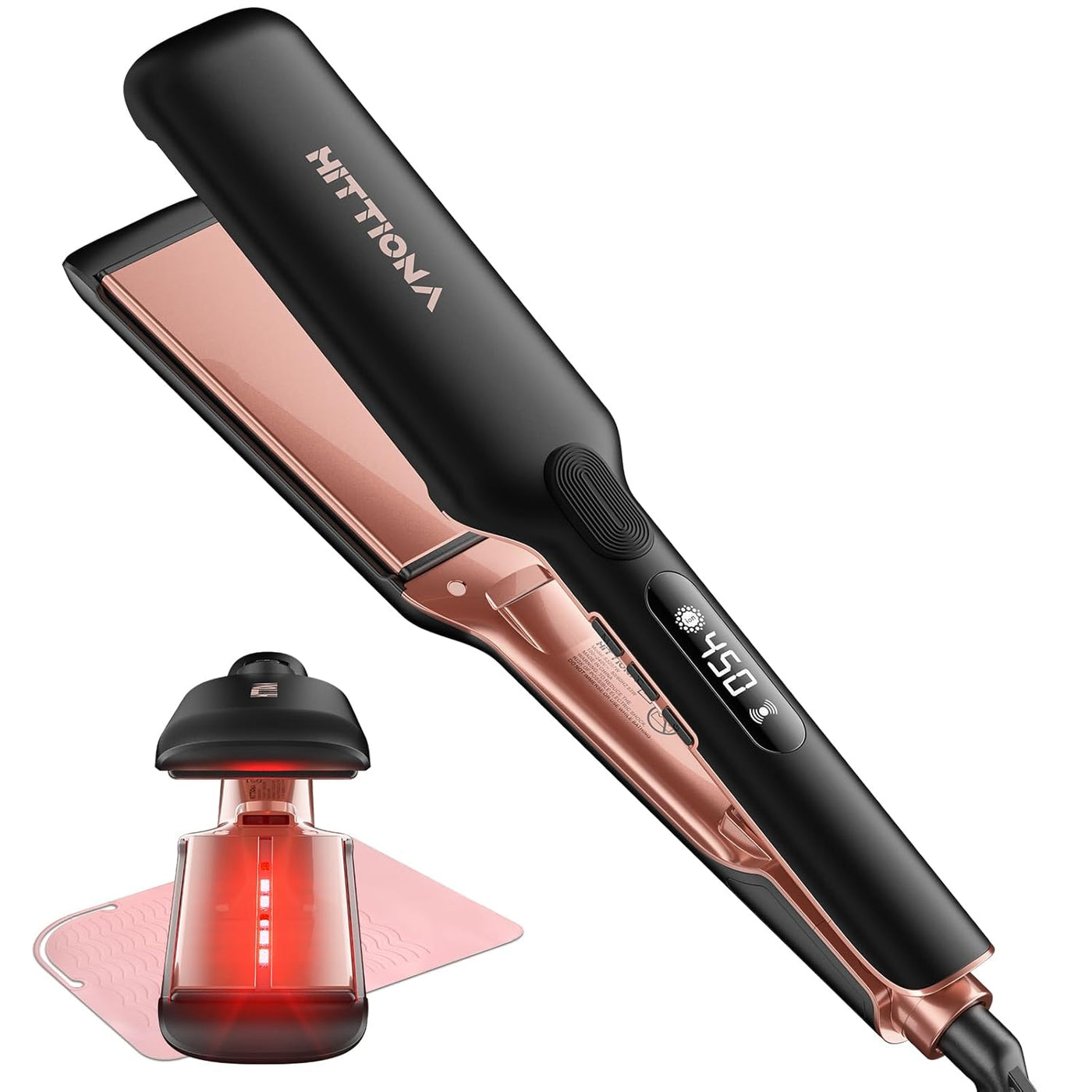 HITTIONA Plancha plana para el cabello \u2013 Plancha plana iónica...