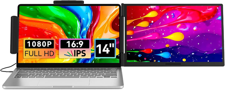 Extensor de pantalla para portátil de 14.1 pulgadas, 1080P IPS, mon...