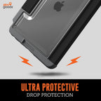 STM Dux Plus para iPad/10ª generación: ultra protectora, duradera, ligera con parte trasera transparente, soporte para lápiz Apple, cubierta de encendido/apagado de ahorro de batería, color negro